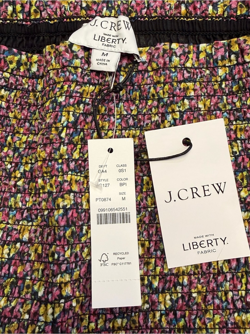 J.Crew Daydream Dress Liberty Busy Izzy Floral Medium Smocked Midi - Picture 3 of 14